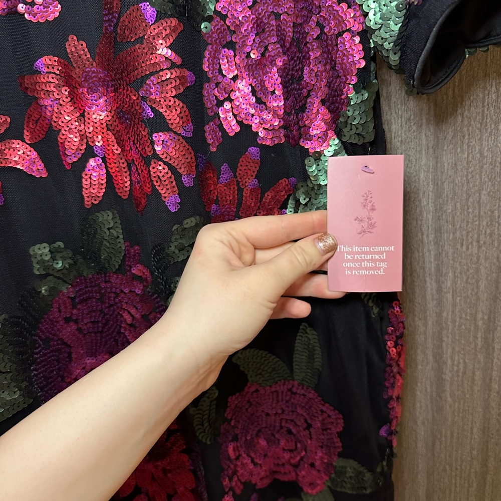 Ivy City Co Floral Dress in Pink and Green - Picture 5 of 6